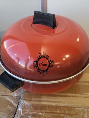 Vintage West Bend Aluminum Serving Oven Orange Good Condition Buns Warmer